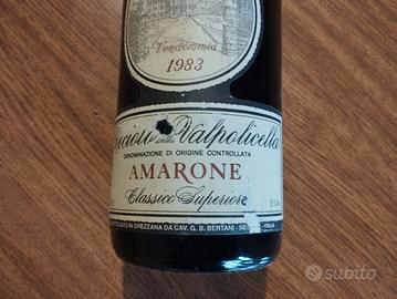 VINO BERTANI AMARONE ANNATA 1983