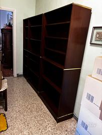 Libreria componibile noce massello
