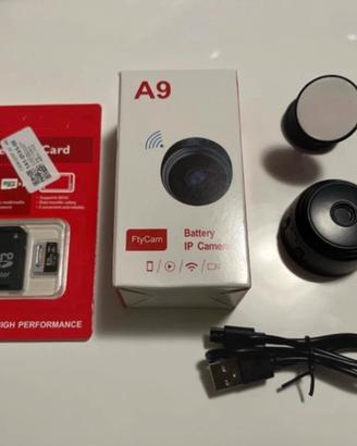 Mini telecamera hd wi-fi + memoria 128 gb