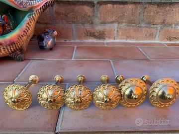 Set pomelli vintage in ottone dorato - stile baroc