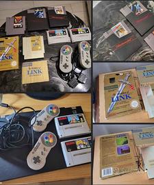 Lotto NES & SNES Giochi + joypad controller - ZELD