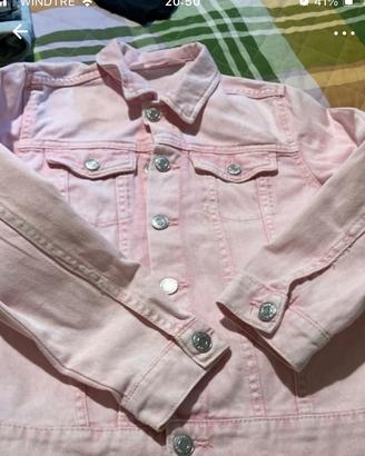Giubbotto jeans rosa 8/9 anni