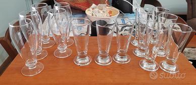 Bicchieri assortiti in vetro