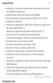 Bicicletta Ebike pieghevole 24