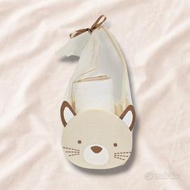 Set Neonato-a Accappatoio Triangolo 