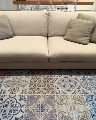 Divano beige 3 posti sfoderabile