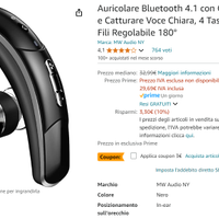 Auricolare Bluetooth 4.1 con CVC 6.0 Microfono