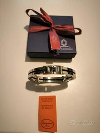 Bracciale Acciaio Morgana Nero Argento