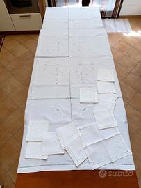 Tovaglia da 12 in lino Colore bianco candido