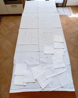 Tovaglia da 12 in lino Colore bianco candido