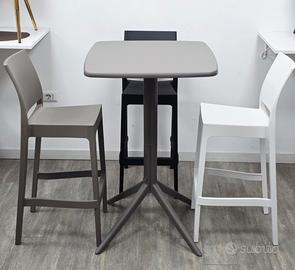 TAVOLI ALTI SNACK CON SGABELLI BAR INTERNI ESTERNI