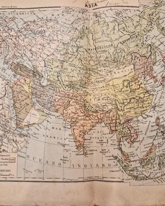 Antica carta geografica dell'Asia