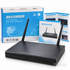 NVR 4 Canali Wireless WiFi Videosorveglianza hdmi 