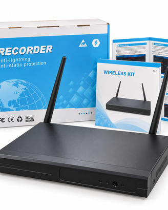 NVR 4 Canali Wireless WiFi Videosorveglianza hdmi 
