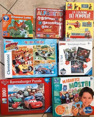 Lotto puzzle, libri, giochi bambini 4+