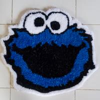 Tappeto Cookie Monster interamente fatto a mano