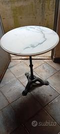 tavolini in marmo e ferro battuto 