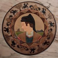 Piatto ceramica sarda artistica meta' 900