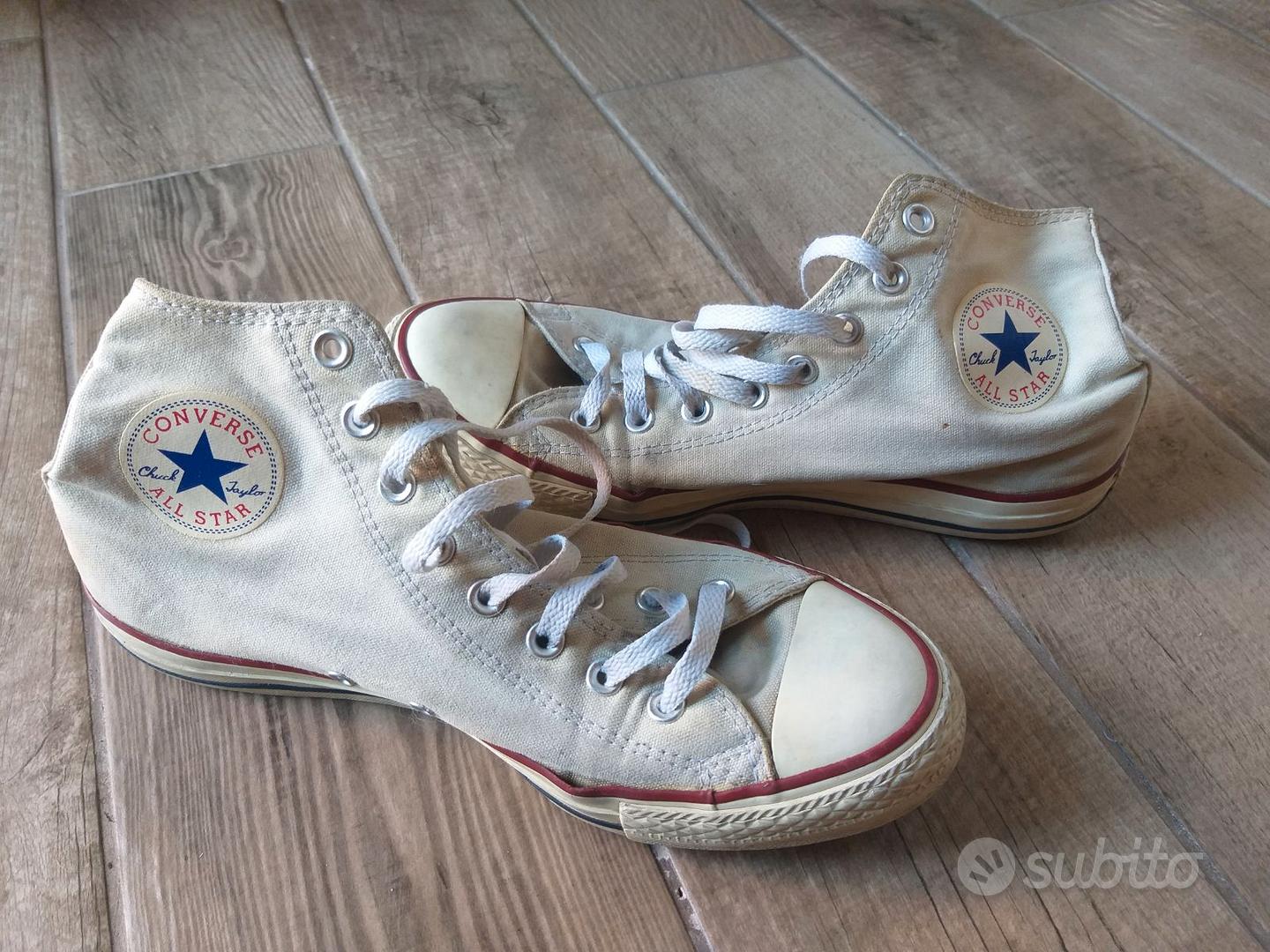 Felpa converse cheap bianca e oro