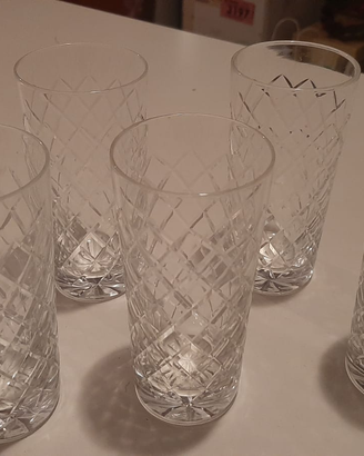 6 bicchieri in cristallo