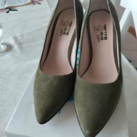 scarpe scamosciate vera pelle