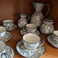 servizio da caffè in ceramica di Laveno anni 30