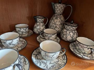 servizio da caffè in ceramica di Laveno anni 30