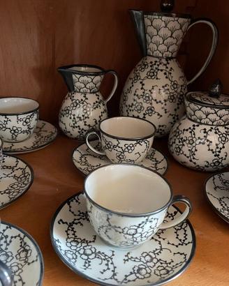 servizio da caffè in ceramica di Laveno anni 30