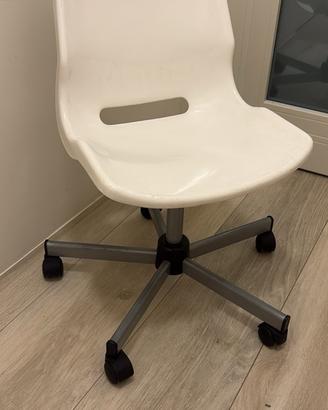 Sedia ufficio o studio Snille ikea bianca