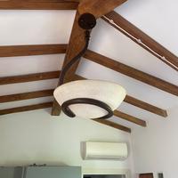 Lampadario in ferro battuto