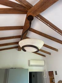 Lampadario in ferro battuto