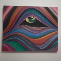 "Moon Eye" Olio su tela