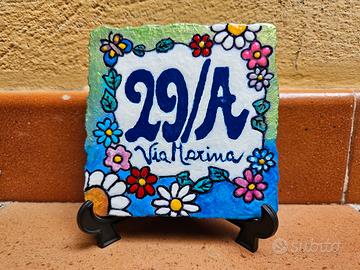 Piastrella Personalizzata 10 x 10 Casa Numero Via