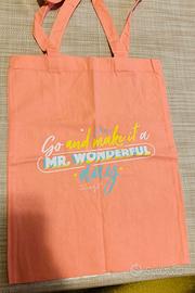 Shopping bag Mr. Wonderful rosa salmone