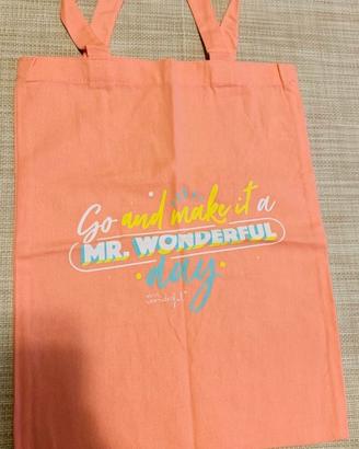 Shopping bag Mr. Wonderful rosa salmone