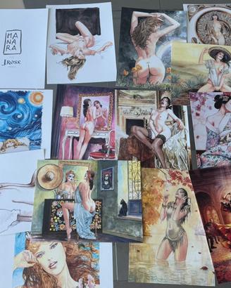 Stampe dei Disegni Milo Manara  per J Rose