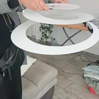 Lampadario in metallo bianco mai usato