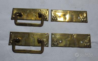 Antiche maniglie in ottone con placca – inizio ‘90