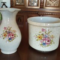 Brocca e vaso in ceramica