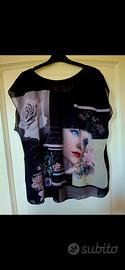 Blusa trasparente nera Pronto Moda K&S- Taglia 2/M