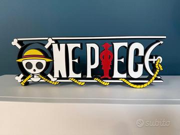 Logo 3D One Piece -Decorazione Scrivania e Mensola