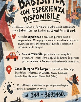 baby sitter con esperienza disponibile 