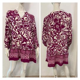 ZARA Vestito abito fucsia ciclamino bianco