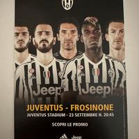 Cartolina pubblicitaria match worn juventus 2015