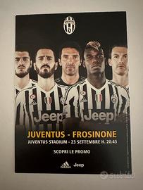 Cartolina pubblicitaria match worn juventus 2015
