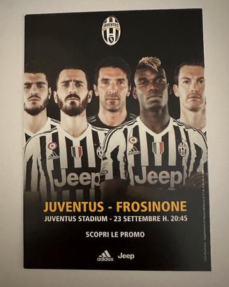 Cartolina pubblicitaria match worn juventus 2015