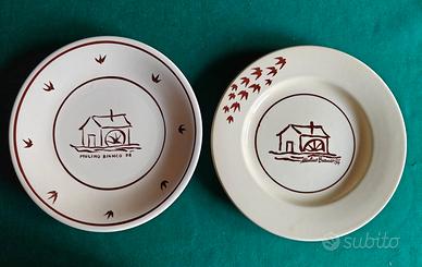Piatti MULINO BIANCO 1978 e 1984 ceramica dipinta