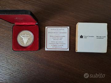 1 DOLLARO ARGENTO CANADESE 1982