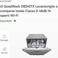 lavastoviglie ad incasso LG DF242TX  NUOVA