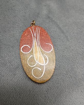 ciondolo anni 90 polveri pressate con filigrana 